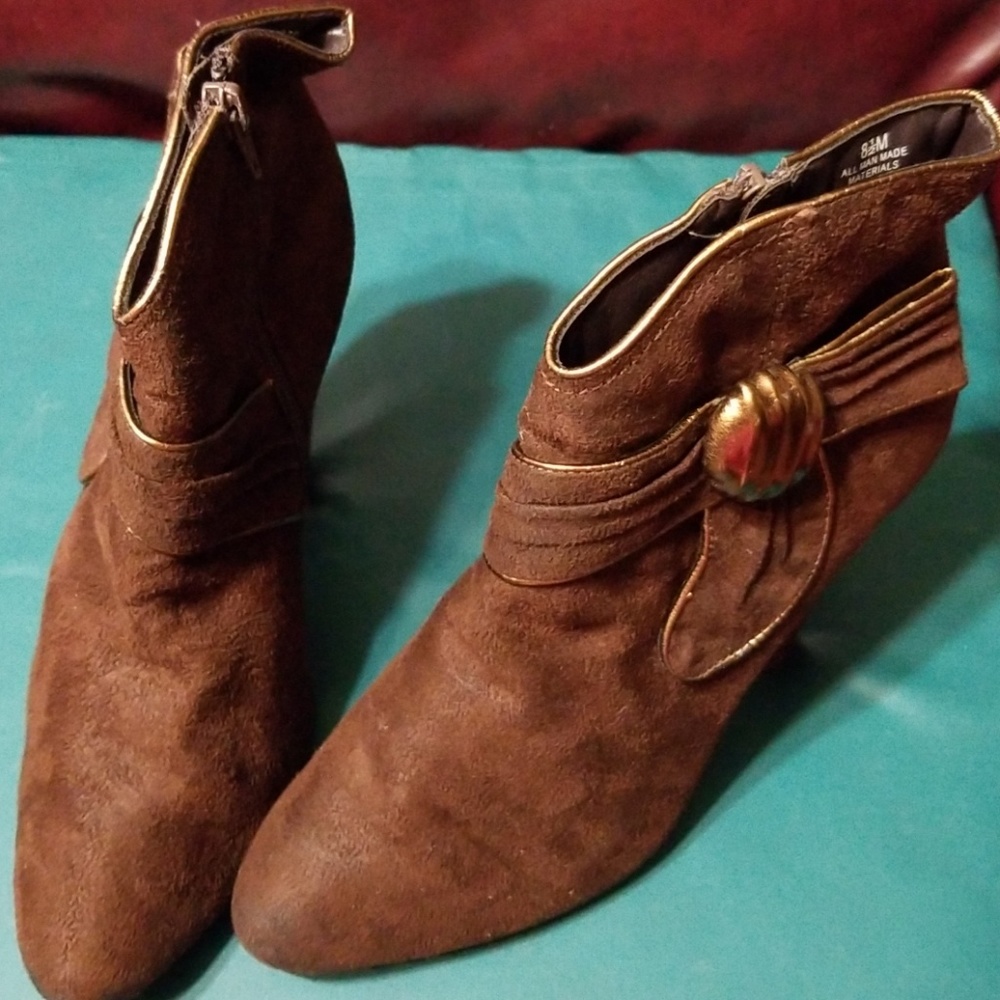 Ankle Brown Booties 8.5 M